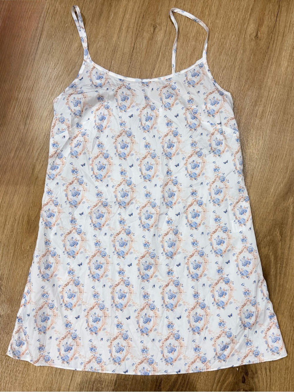 Mac Duggal White Floral Strappy Slip Dress Mini Print